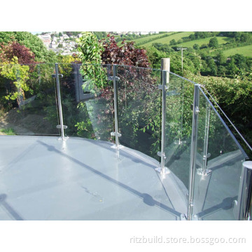 Aluminium U Channel Stair Glass Railings